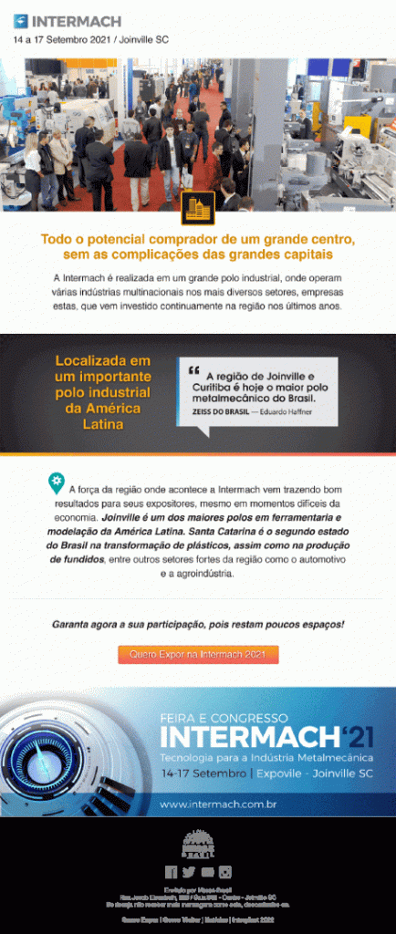 INTERMACH - FEIRA INDÚSTRIA METALMECANICA - FEIMEC - EXPOMAFE - AUTOMAÇÃO INDUSTRIAL - INDÚSTRIA 4.0 - ABIMAQ